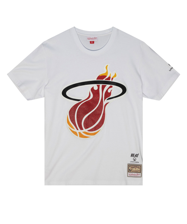 UNKNWN X Mitchell and Ness X Miami HEAT My Towns Crystal Tee Unisex Tee Mitchell & Ness   