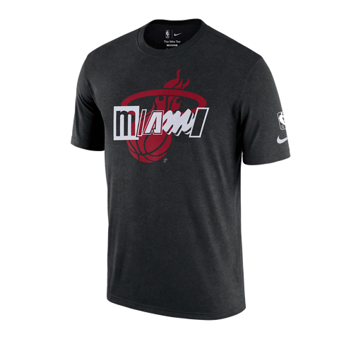 Nike Miami HEAT Mashup Courtside Black Tee