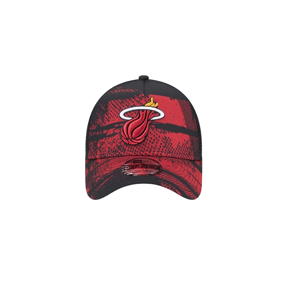 New Era Miami HEAT 2024 Tipoff Trucker Snapback Unisex Caps New Era   