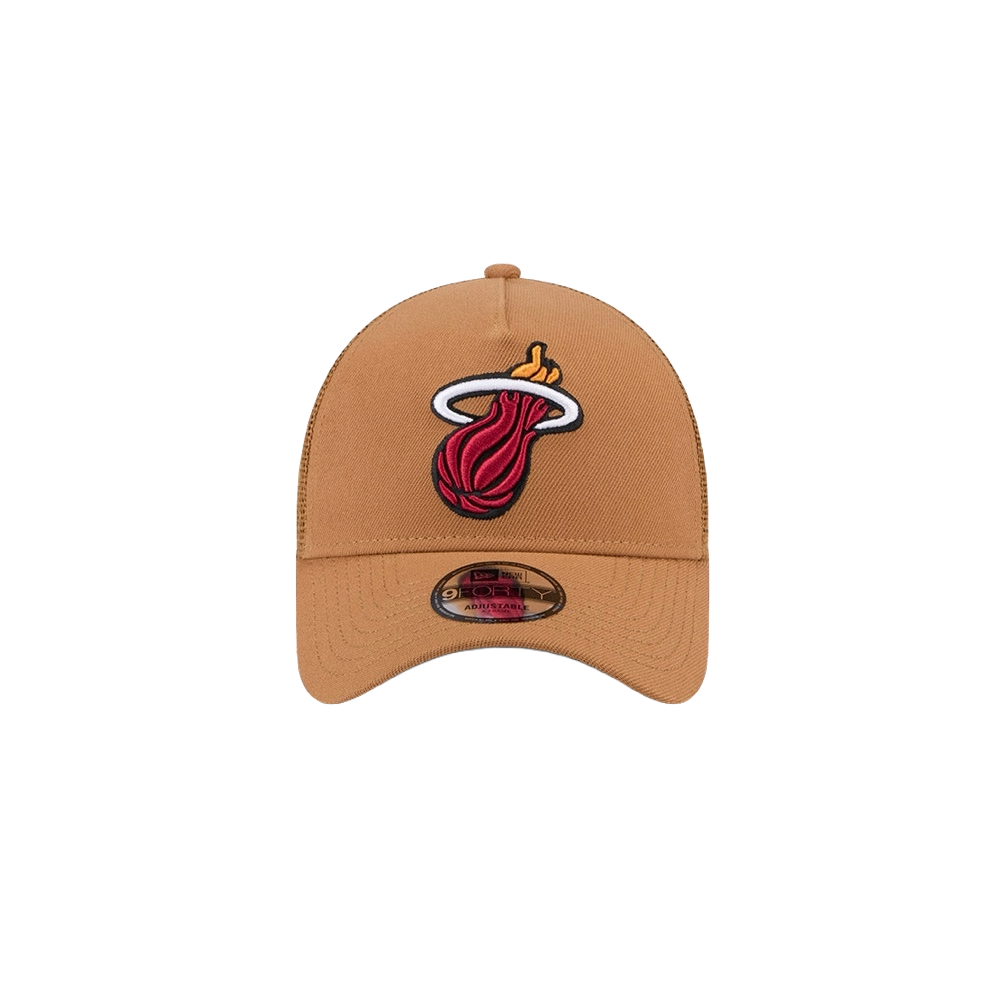 New Era Miami HEAT Tan Color Pack Trucker Dad Hat Unisex Caps New Era   