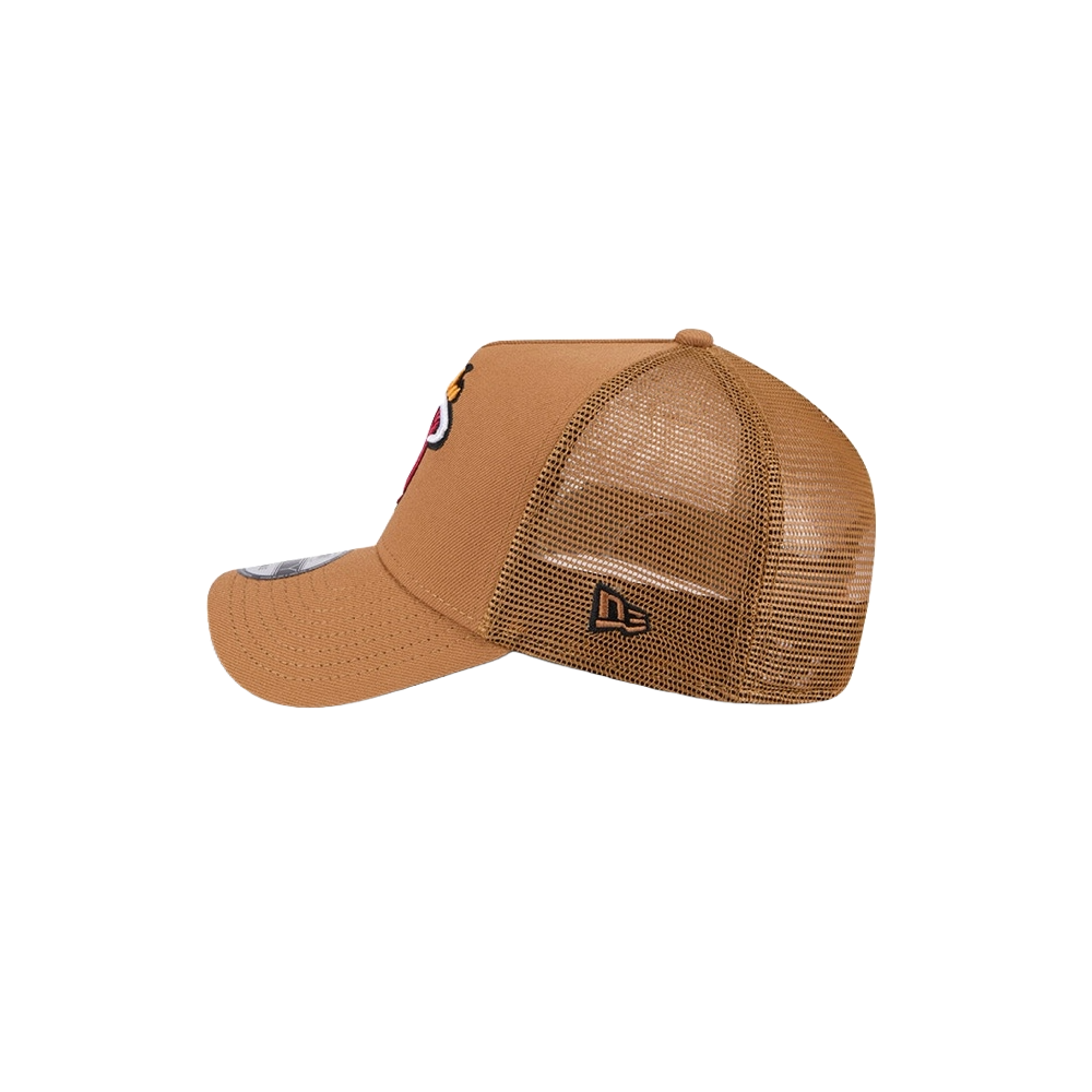 New Era Miami HEAT Tan Color Pack Trucker Dad Hat Unisex Caps New Era   