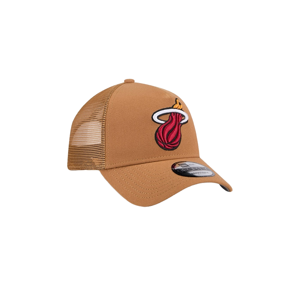 New Era Miami HEAT Tan Color Pack Trucker Dad Hat Unisex Caps New Era   