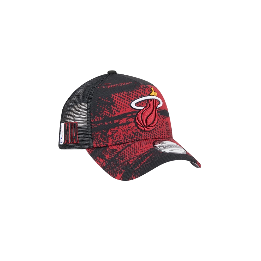 New Era Miami HEAT 2024 Tipoff Trucker Snapback Unisex Caps New Era   