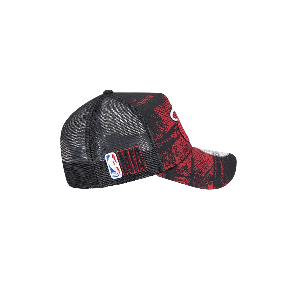 New Era Miami HEAT 2024 Tipoff Trucker Snapback Unisex Caps New Era   