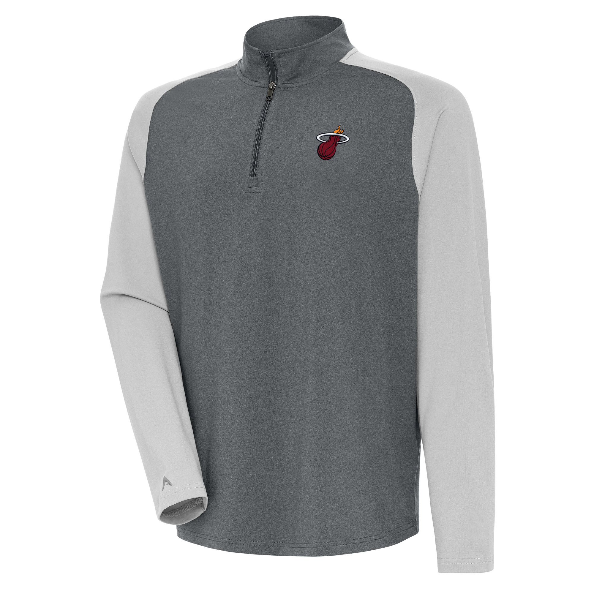 Antigua Miami HEAT Grey Quarter Zip Men's Jacket Antigua   