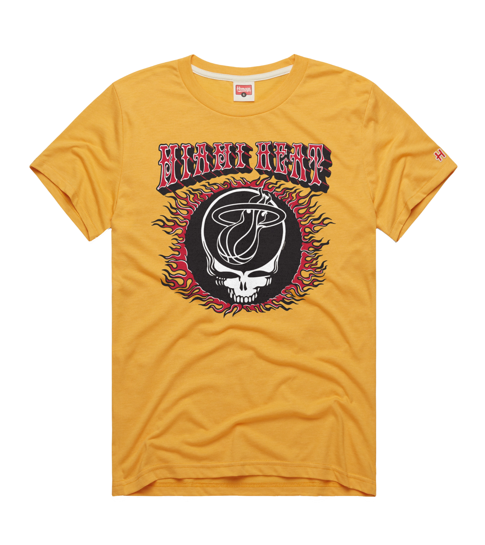 Homage Miami HEAT Grateful Dead Skull Tee MENSTEE Homage   