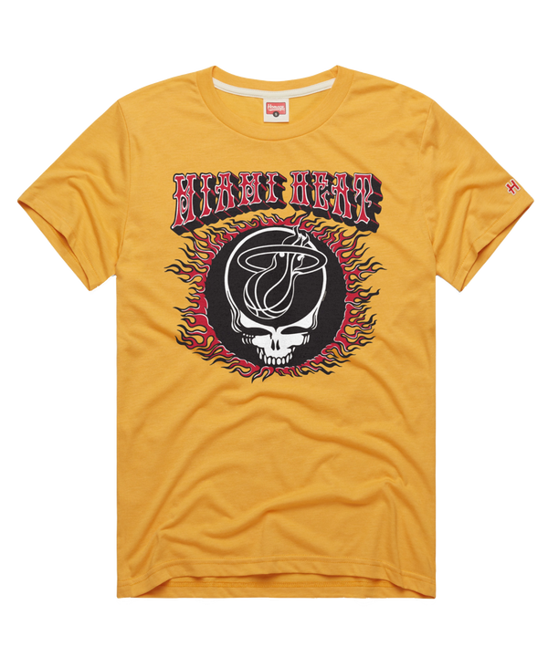 Homage Miami HEAT Grateful Dead Skull Tee Men's Tee Homage   