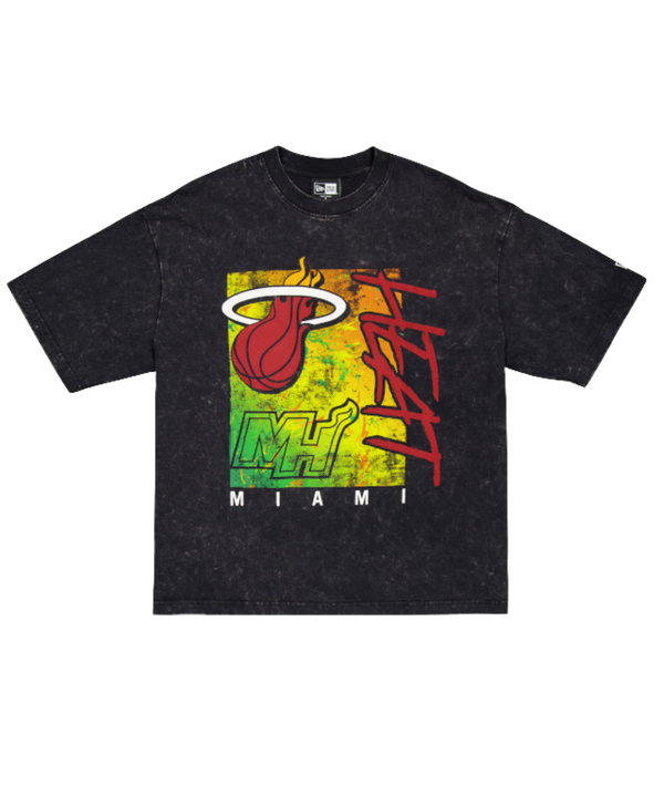 New Era Miami HEAT Distressed Tee Unisex Tee New Era   