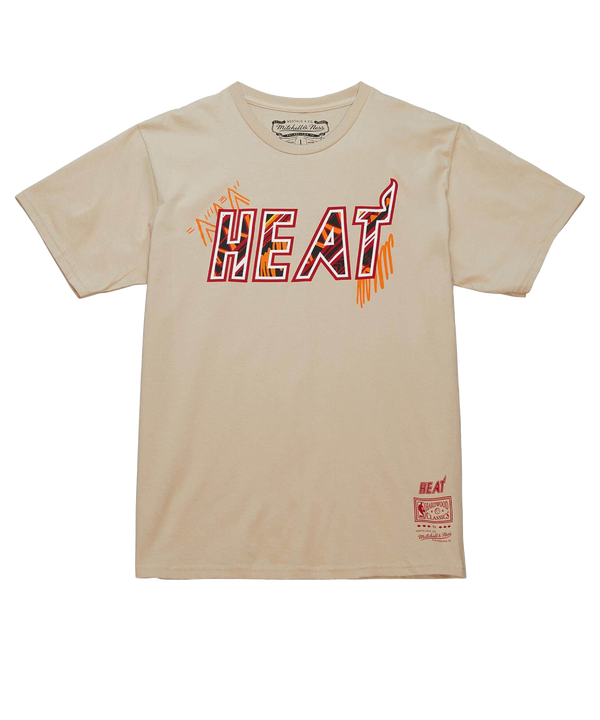 Mitchell & Ness Miami HEAT Game Day Pattern Tee Unisex Tee Mitchell & Ness   