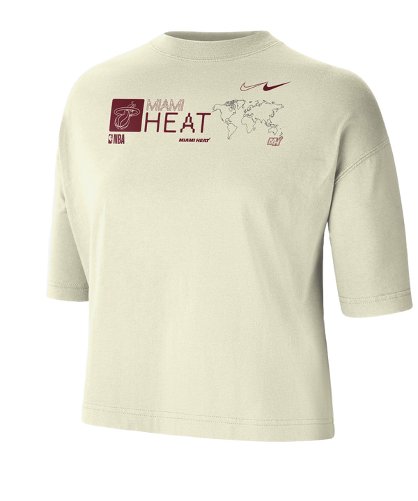 Nike Miami HEAT Global Women's Boxy Crop Tee Women's Crop Top Nike   