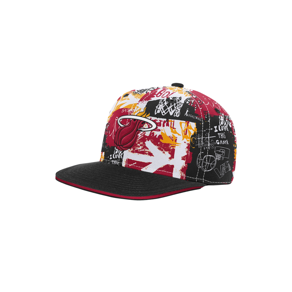 Miami HEAT Graffiti Youth Snapback Youth Hat Outerstuff   