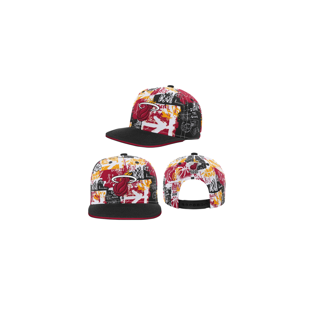 Miami HEAT Graffiti Youth Snapback Youth Hat Outerstuff   