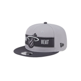 New Era Miami HEAT 2024 Draft Grey Youth Snapback - 3