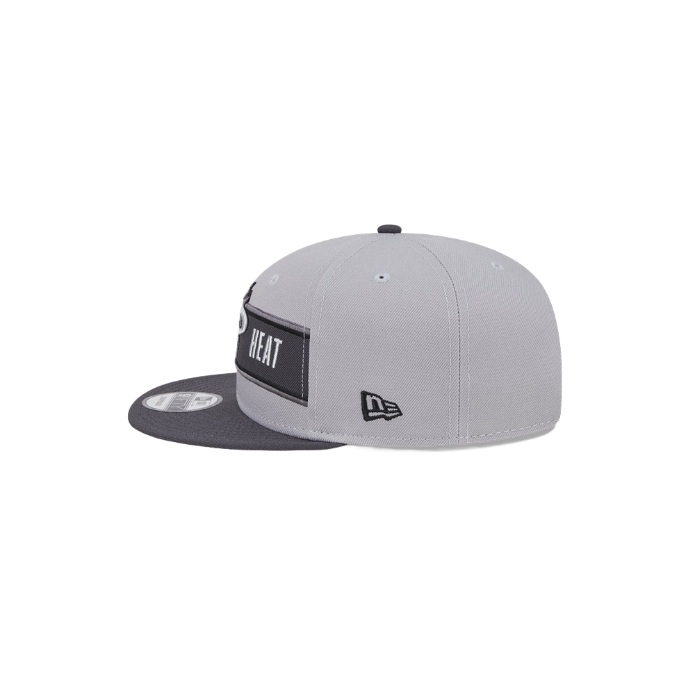 New Era Miami HEAT 2024 Draft Grey Snapback Unisex Caps New Era   