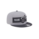 New Era Miami HEAT 2024 Draft Grey Snapback - 5