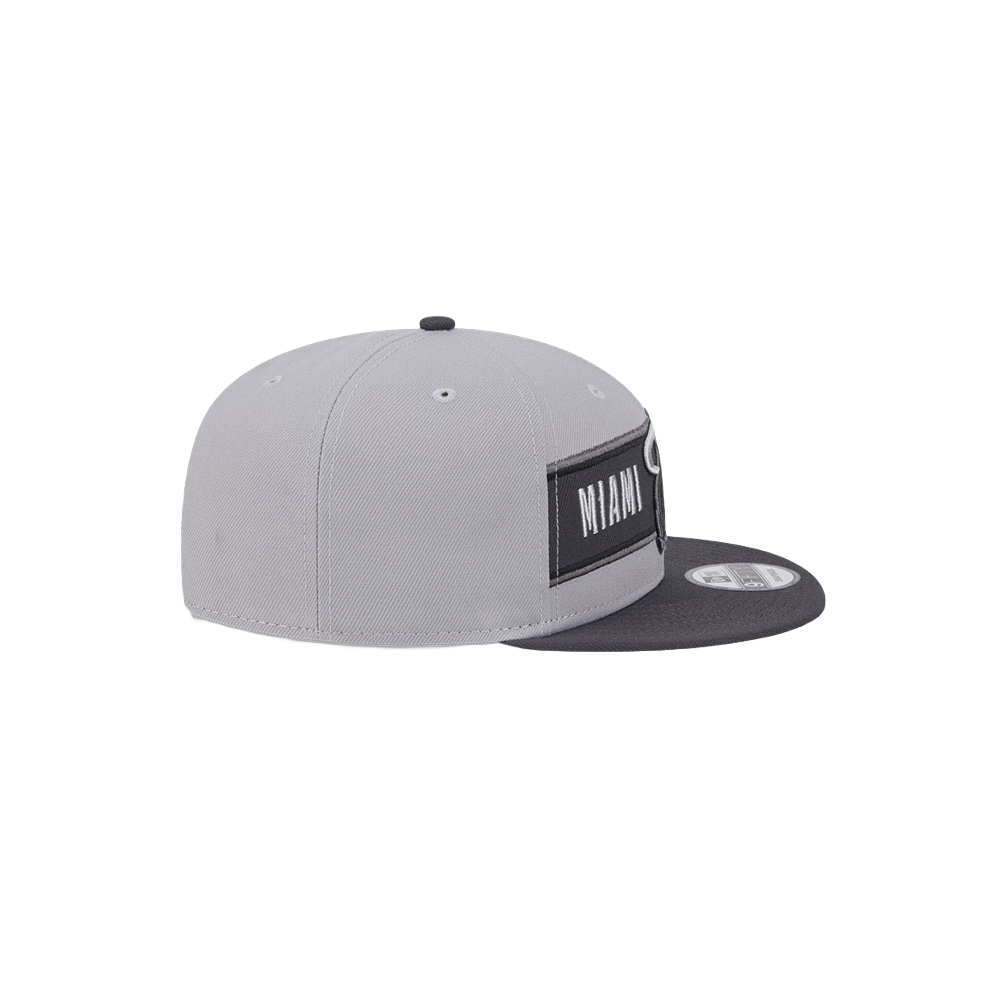 New Era Miami HEAT 2024 Draft Grey Snapback Unisex Caps New Era   