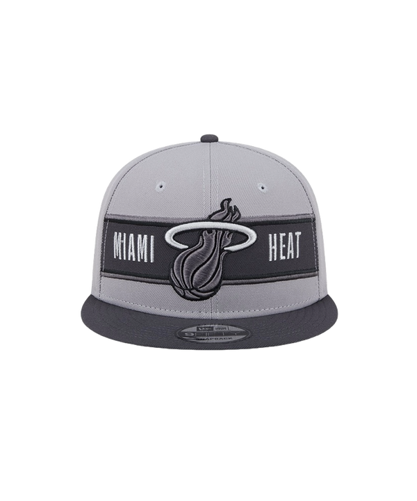 New Era Miami HEAT 2024 Draft Grey Snapback Unisex Caps New Era   