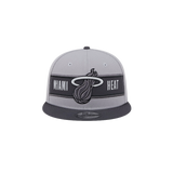 New Era Miami HEAT 2024 Draft Grey Snapback - 1