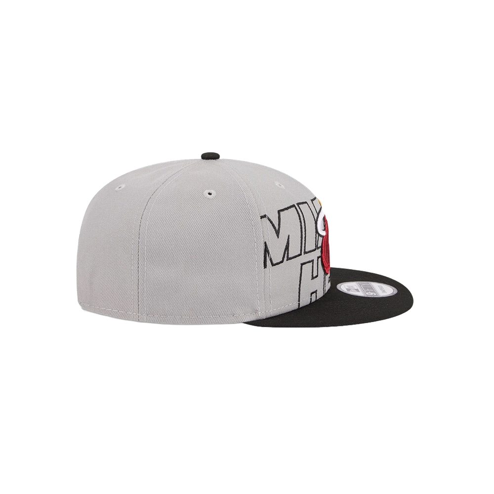 New Era Miami HEAT 2023 Draft Grey Snapback Unisex Caps New Era   