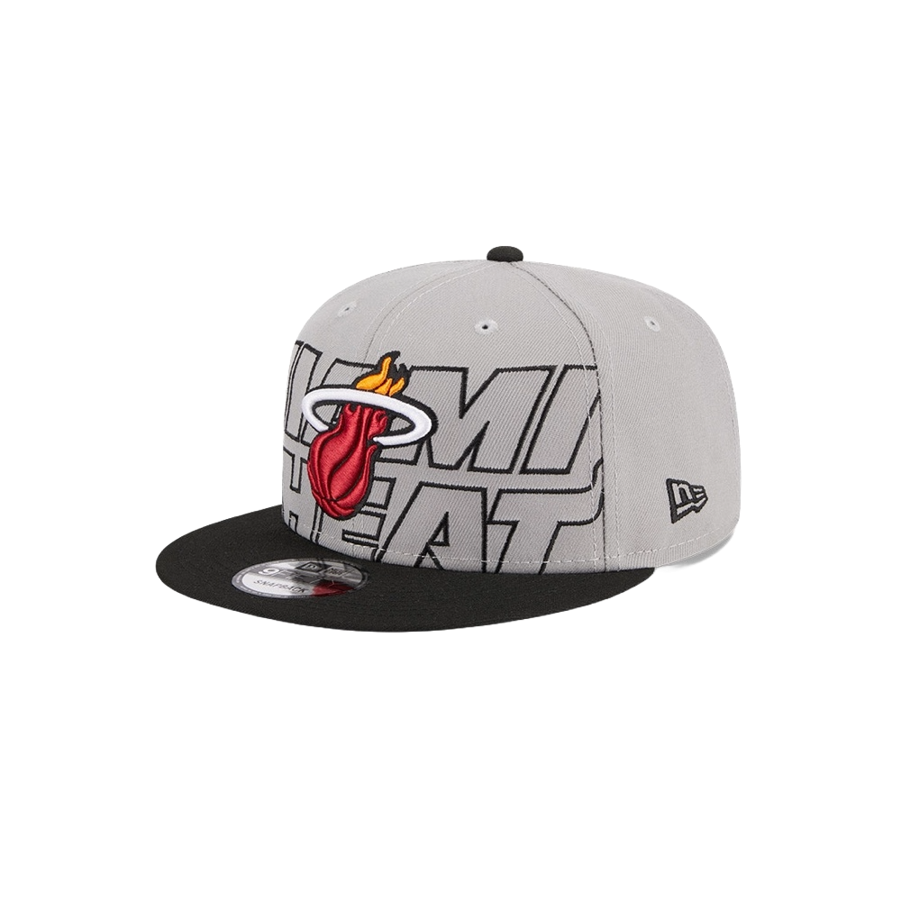 New Era Miami HEAT 2023 Draft Grey Snapback Unisex Caps New Era   