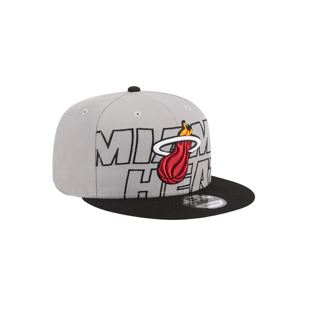 New Era Miami HEAT 2023 Draft Grey Snapback Unisex Caps New Era   