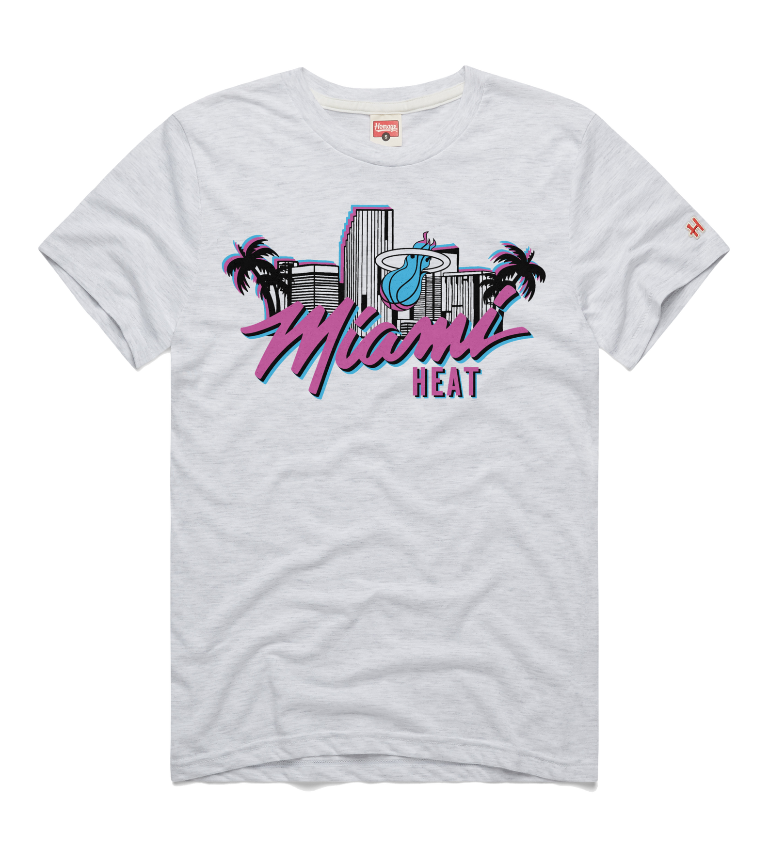 Homage Miami HEAT Original Vice Skyline Tee Men's Tee Homage