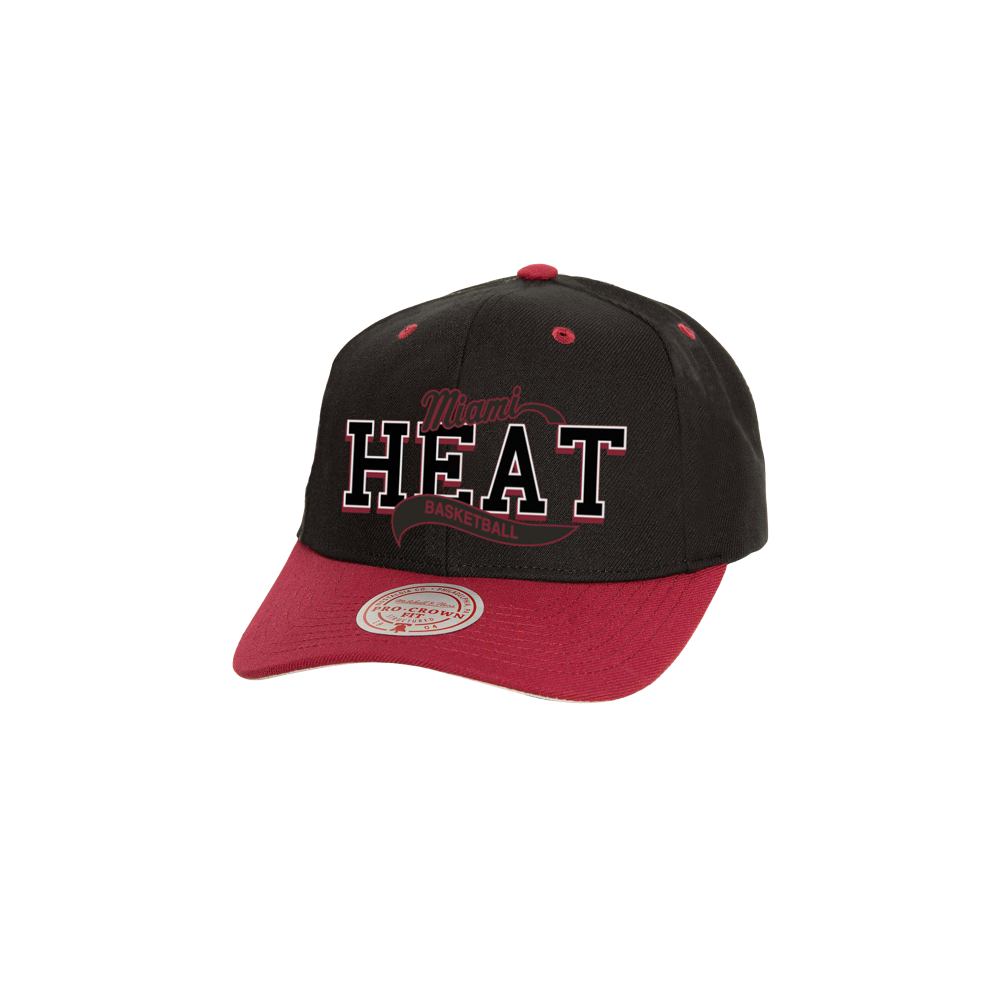 Mitchell & Ness Miami HEAT Sweep Pro Snapback Unisex Caps Mitchell & Ness   