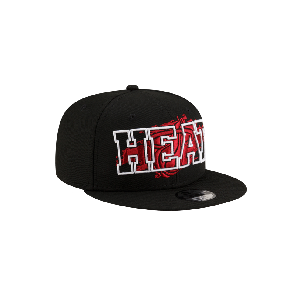 New Era Miami HEAT Black Splatter Youth Snapback Youth Hat New Era   