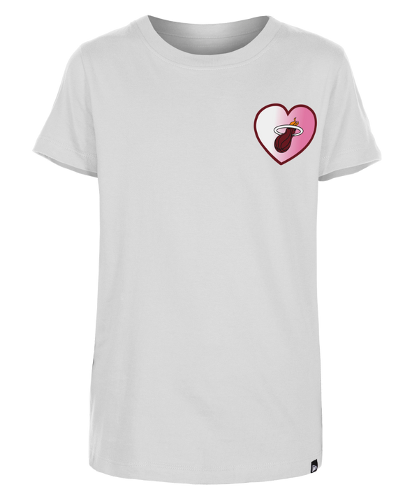 New Era Miami HEAT Girls Heart Tee Girls Tee New Era   