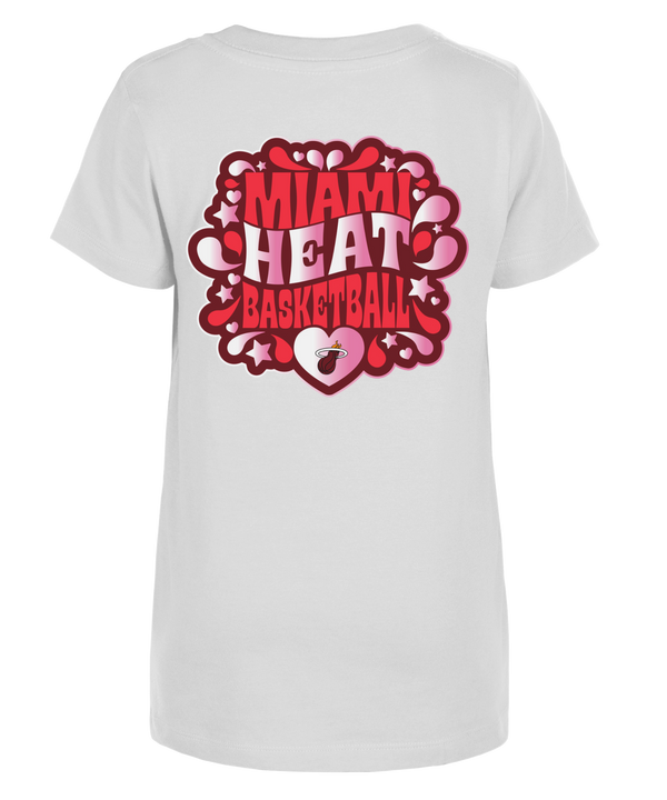 New Era Miami HEAT Girls Heart Tee Girls Tee New Era   