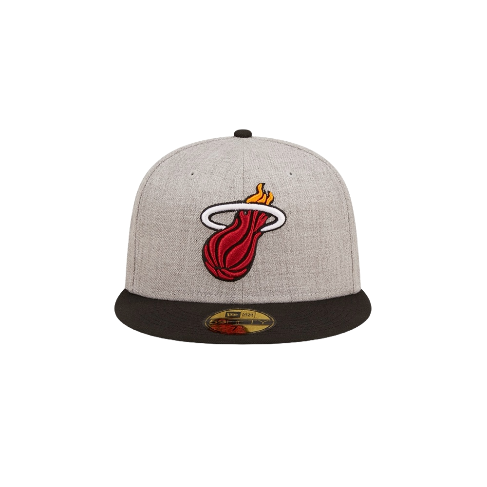 New Era Miami HEAT Heather Patch Fitted Unisex Caps New Era   