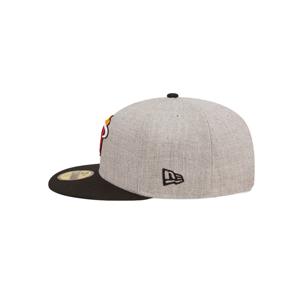 New Era Miami HEAT Heather Patch Fitted Unisex Caps New Era   