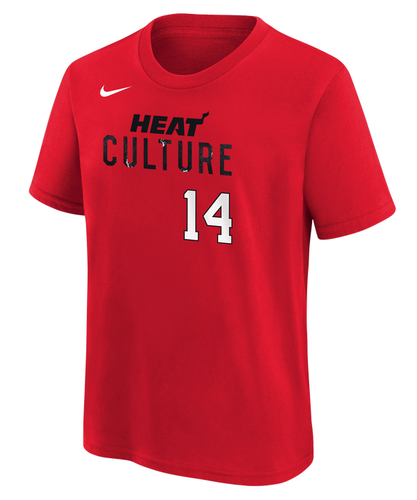 Tyler Herro Nike HEAT Culture: Blood Red Name & Number Youth Tee Youth Tee Nike