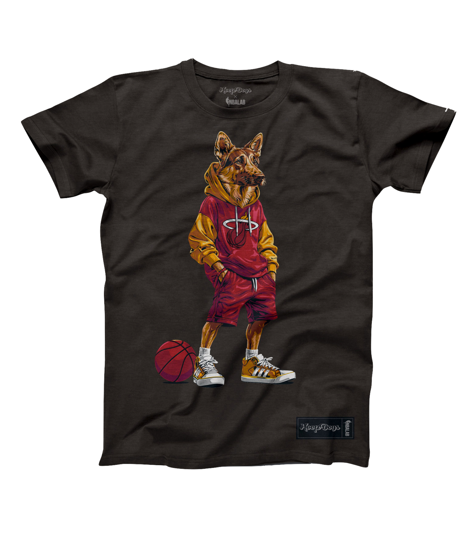 Miami HEAT X Hoop Dogs Black Tee Men's Tee Hoop Dogs