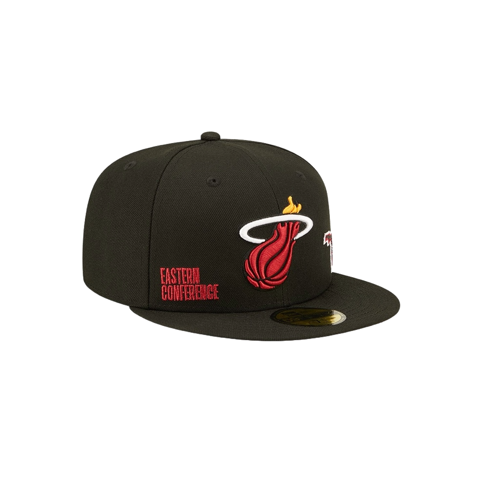 New Era Miami HEAT Identity Fitted Hat Unisex Caps New Era   