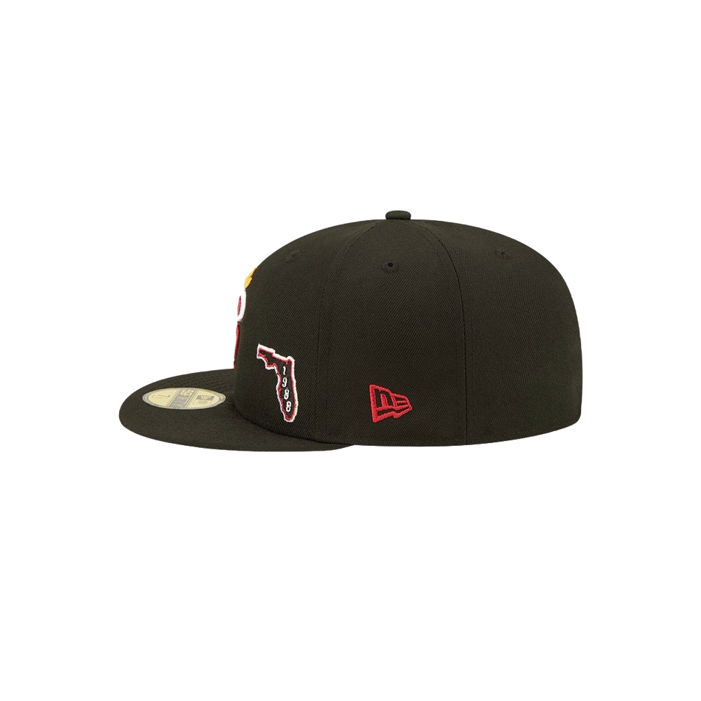 New Era Miami HEAT Identity Fitted Hat Unisex Caps New Era   