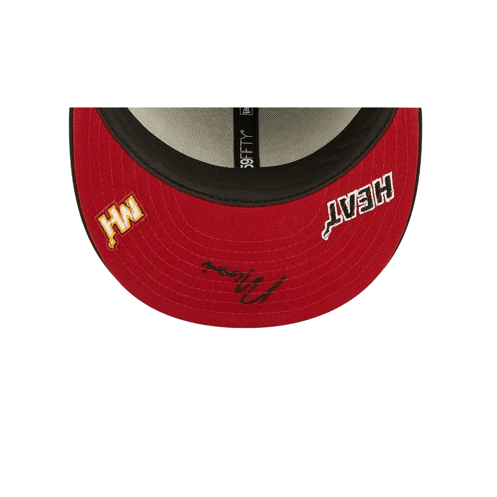 New Era Miami HEAT Identity Fitted Hat Unisex Caps New Era   