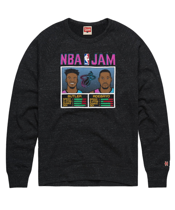 Homage ViceVersa Butler & Adebayo NBA Jam Crewneck Sweater Men's Crewneck Sweater Homage   