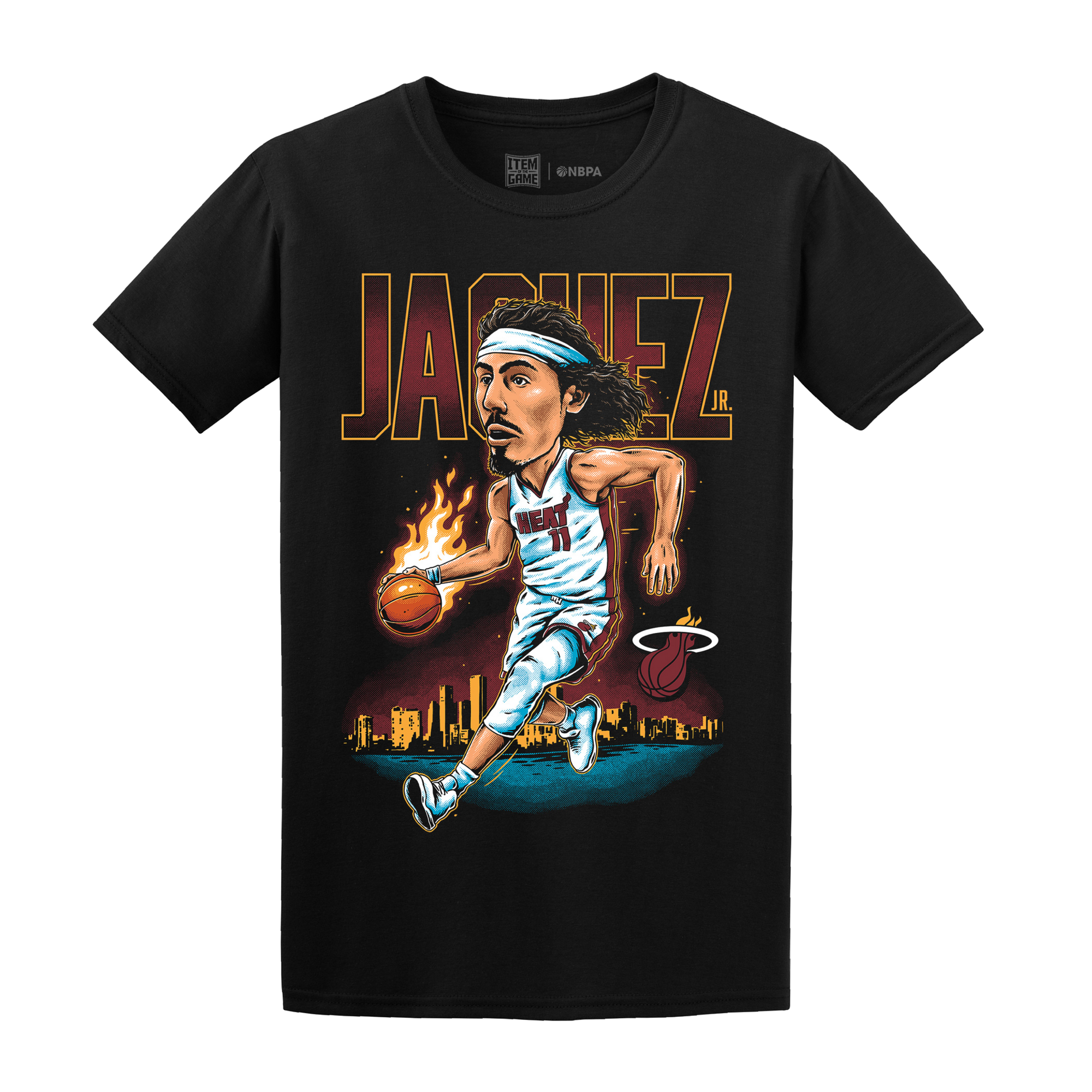 Jaime Jaquez Jr. Miami HEAT City View Tee MENSTEE ITEM OF THE GAME   