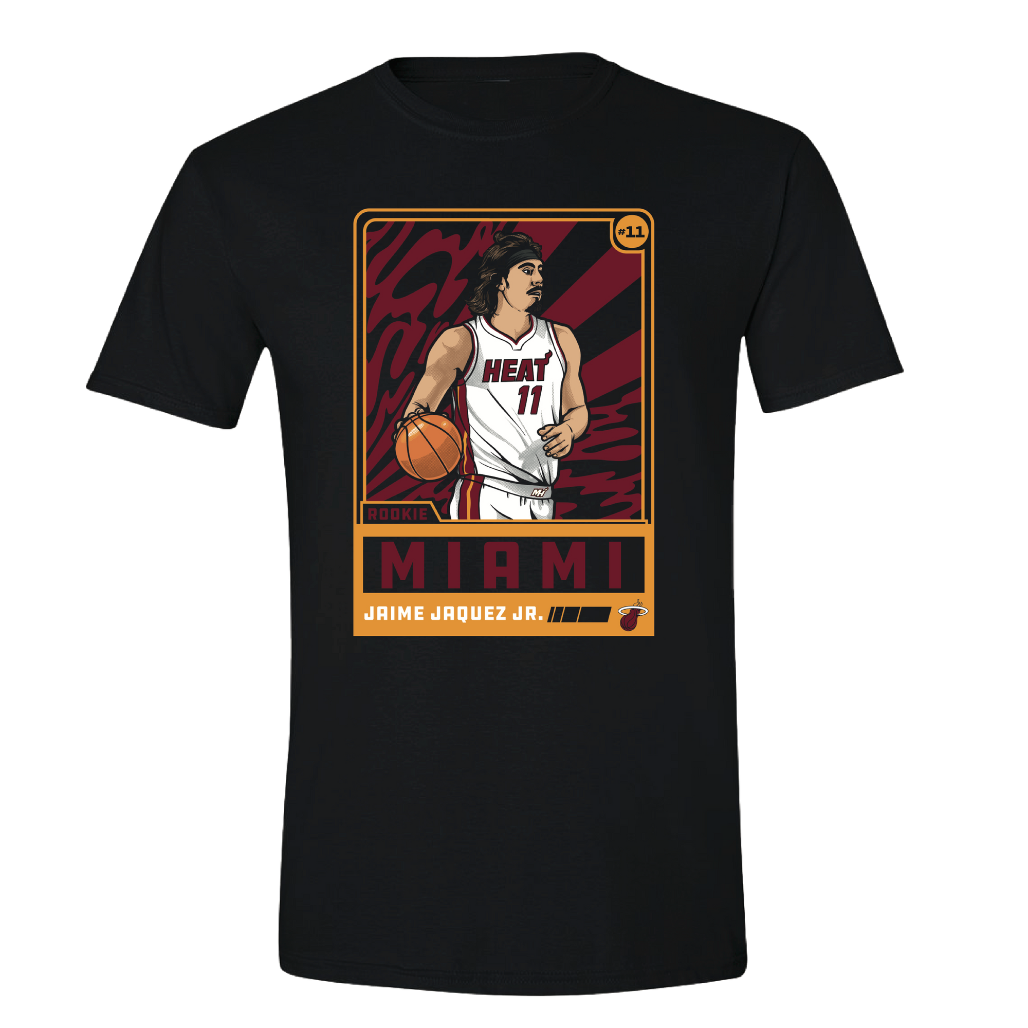 Jaime Jaquez Jr. Miami HEAT Rookie Card Tee Men's Tee Item Of The Game   