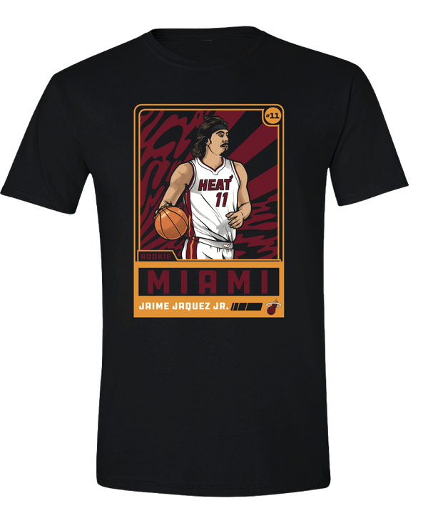 Jaime Jaquez Jr. Miami HEAT Rookie Card Tee Men's Tee Item Of The Game   