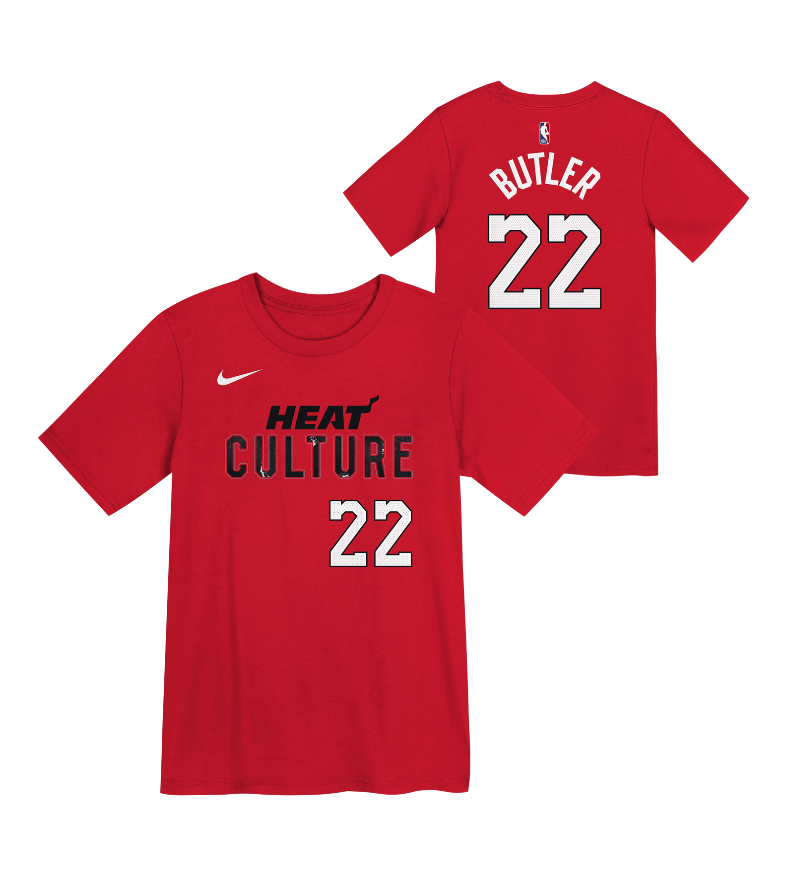 Jimmy Butler Nike HEAT Culture: Blood Red Name & Number Kids Tee Kids Tee Nike   