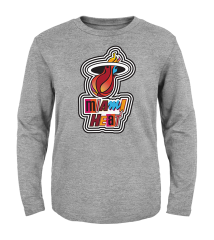 Court Culture Miami Mashup Vol. 2 HEAT Grey Kids Long Sleeve