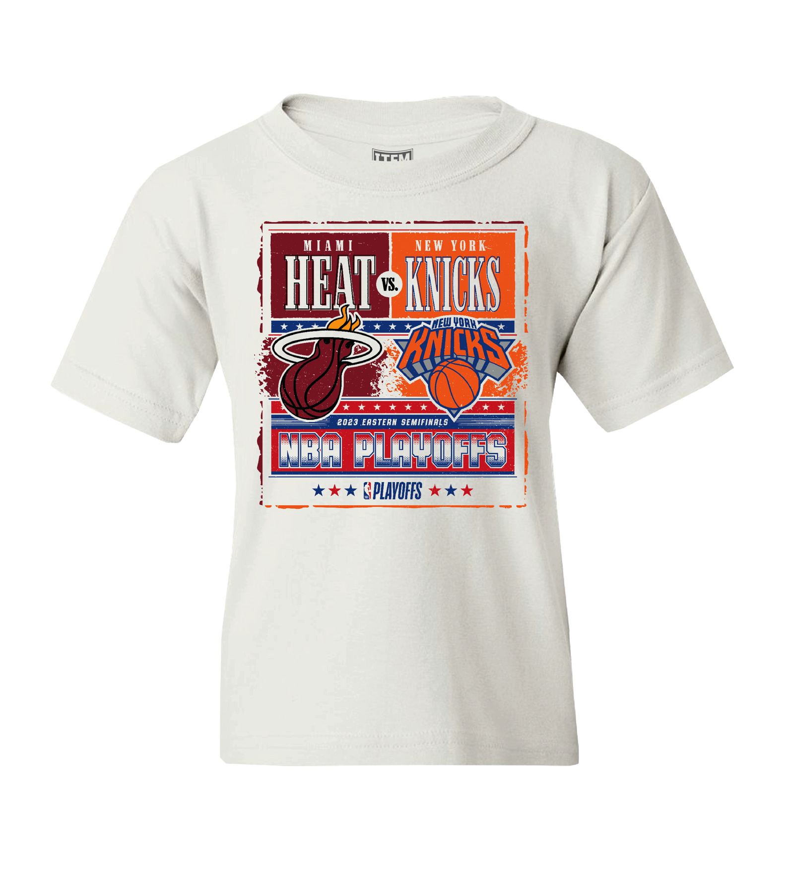 HEAT Vs Knicks White Hot Matchup Youth Tee Youth Tee Item Of The Game   