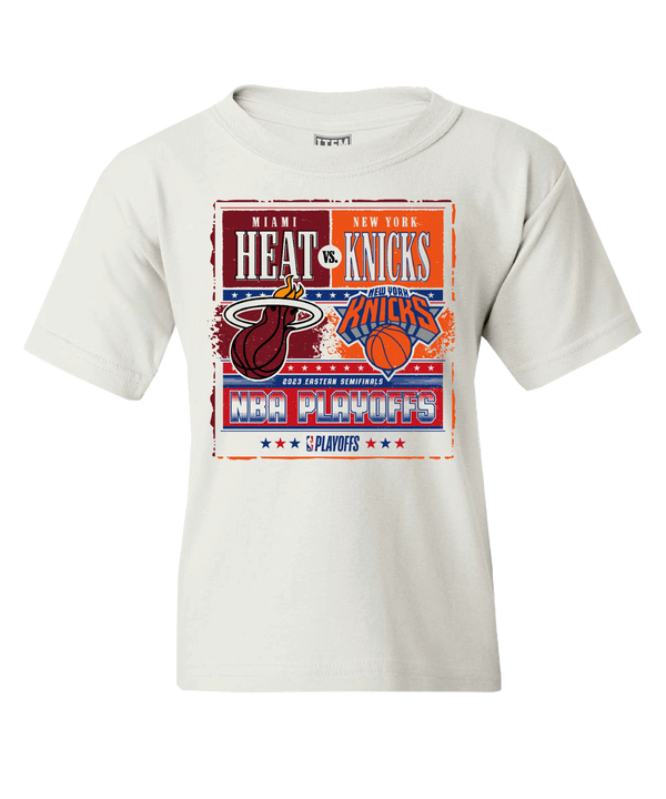 HEAT Vs Knicks White Hot Matchup Youth Tee KIDSTEE ITEM OF THE GAME   