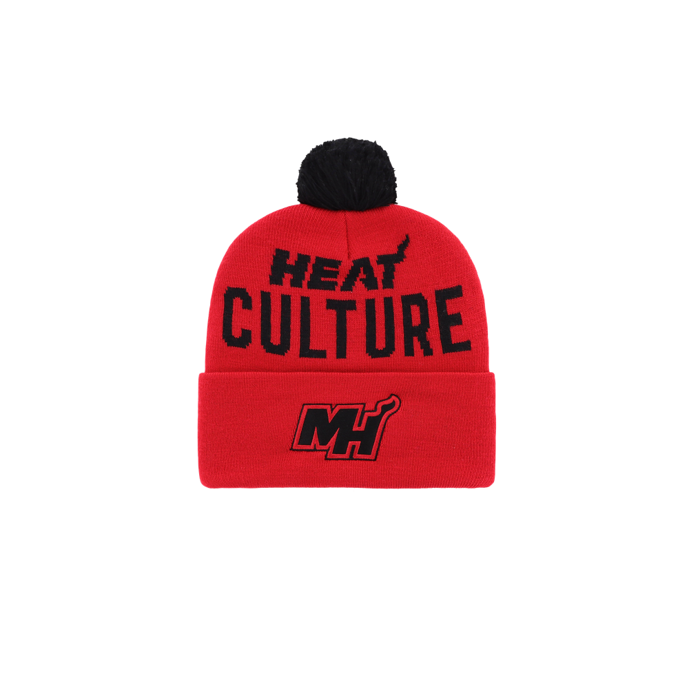 '47 Brand HEAT Culture: Blood Red Wordmark Knit Unisex Caps '47 Brand   