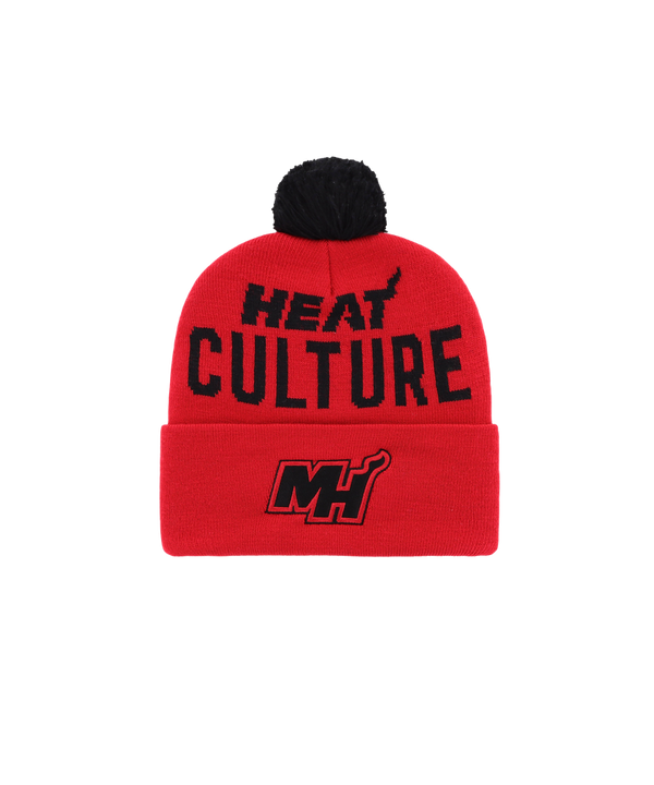 '47 Brand HEAT Culture: Blood Red Wordmark Knit Unisex Caps '47 Brand   