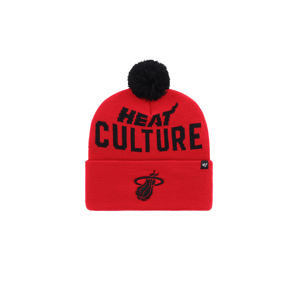 '47 Brand HEAT Culture: Blood Red Wordmark Knit Unisex Caps '47 Brand   