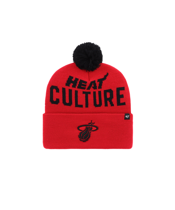 '47 Brand HEAT Culture: Blood Red Wordmark Knit Unisex Caps '47 Brand   