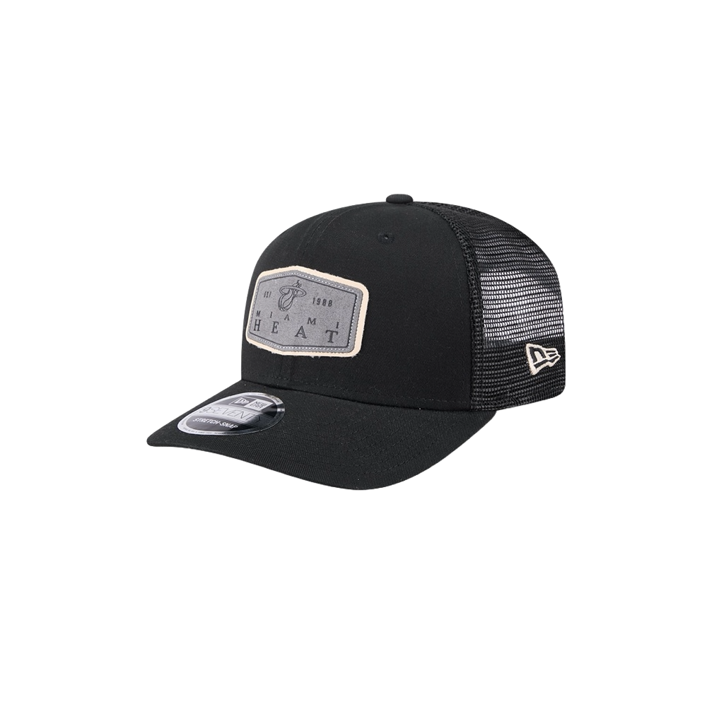 New Era Miami HEAT Labeled Trucker Snapback Unisex Caps New Era   